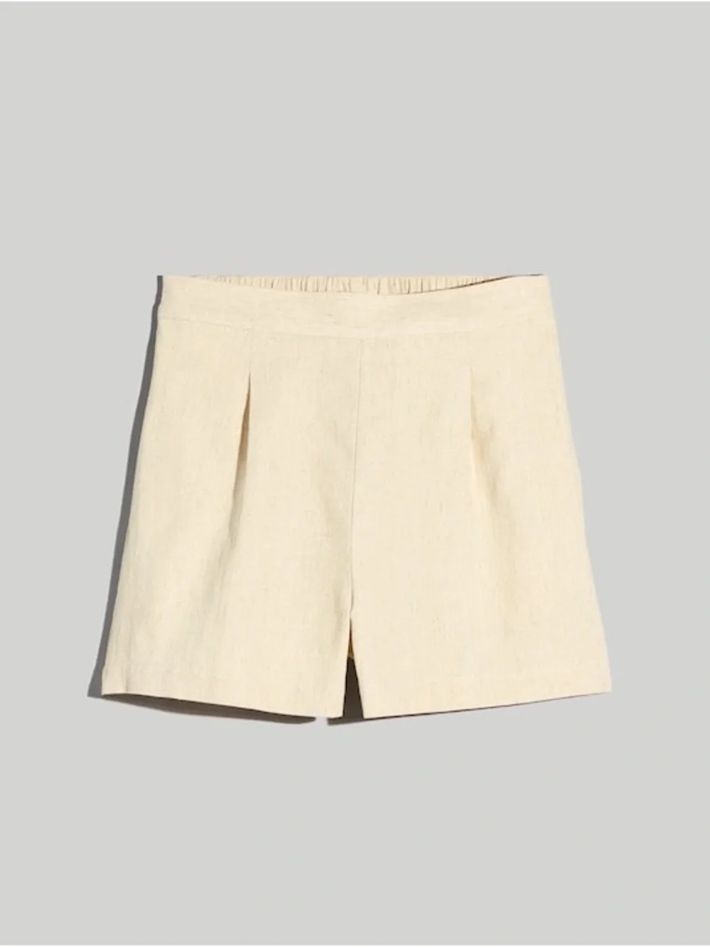 NWOT Madewell High-Waist Natural Cream Linen-Cotton Blend Shorts - XS - Picture 5 of 8